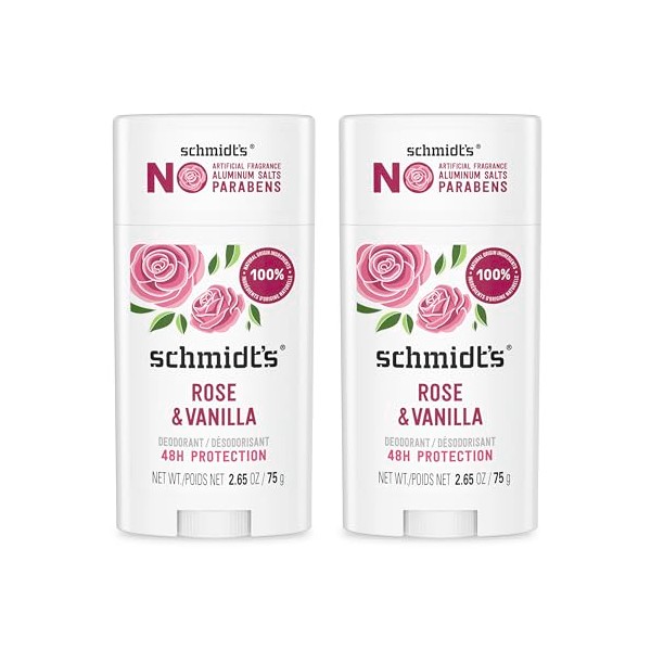 Schmidt's Schmidt's Aluminum-Free Vegan Deodorant Rose & Vanilla with 24