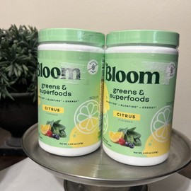 Bloom Lot Of Two BLOOM Nutri. Greens + Superfoods Powder Citrus 25 servings Exp 12/25