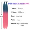 Ombre Hair Extensions Ponytail 26 Inch Hair Extension for Braiding