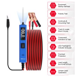 Unbranded Probador De Corriente Prueba eléctrica Pluma Prueba de continuidad DC 8-32V