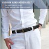 BELTROAD Mens Braided Leather Belt Woven Leather Belts Birthday Christmas