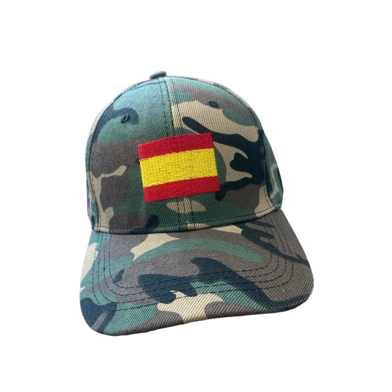 Spain Military Camouflage 6 Panels Cap with Embroidered Ventilation Holes