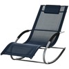 Outsunny Zero Gravity Rocking Chair Outdoor Chaise Lounge Chair Recliner