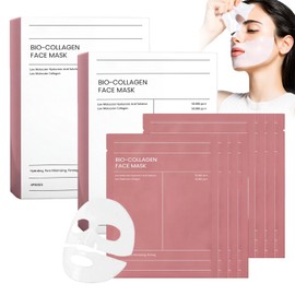 8pcs Bio-Collagen Real Deep Mask，Mascarilla Bio-Colágeno,Mascarilla de Colá Geno-Colageno，Hidrata profundamente, minimiza los poros, reafirma y humect