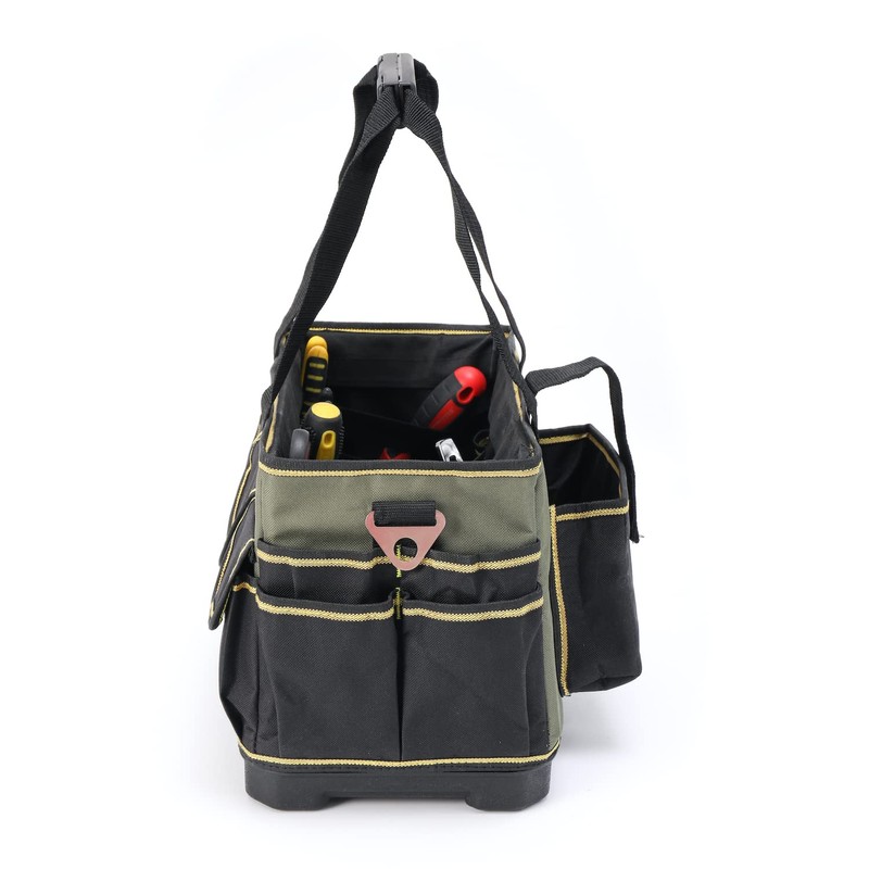 Justzon Tool tote bag with handle, Tool bag organizer, electrical