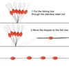 EUPHENG 800Pcs Fishing Rubber Bobber Stops, 8 in 1 Float