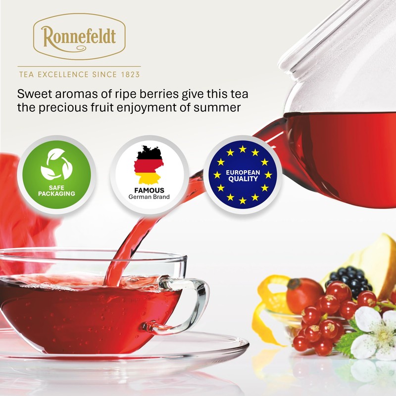 Ronnefeldt Red Berries – 6 Teavelope Packs of 25 Individually