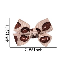 Basketball Rugby Hair Bows Clips for Women Cheerleader Hair Clip Pins for Rugby Hair Barrettes for Women Sport Themed Hair Accessories for Teen Girl Football Bow Hair Clips Basketball Hairclip Hairpin