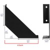 Iron 6 inch Shelf Brackets Flat Angle Curved Black Floating