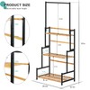 Ufine Bamboo Hanging Plant Stand 3 Tier Ladder Shelf with