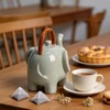 Bicuzat Ceramic 3D Cartoon Elephant Shaped Teapot, Coffee Pot, Tea
