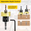 55228 Countersink Drill Bit with Adjustable Depth Stop, Carbide Tipped