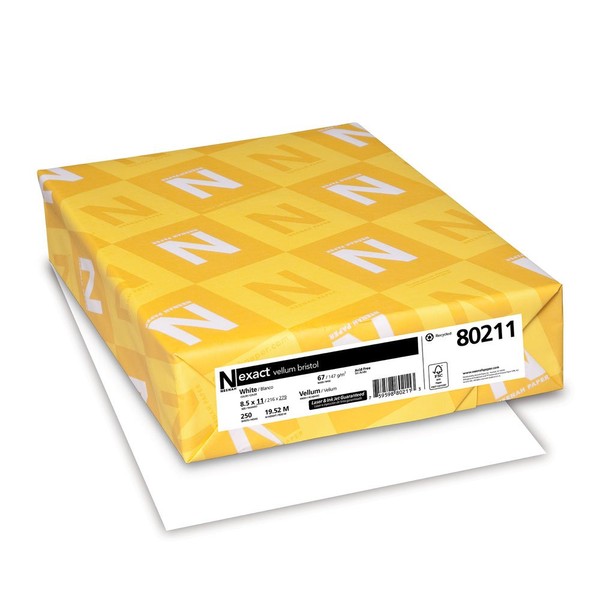 Neenah Exact Vellum Bristol, 8.5" x 11", 67 lb/147 gsm,