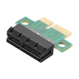 CERRXIAN PCI-E Adapter Card PCI-E X1 Male to Female Interface Extender Protection Card,PCI-E Express 1X Slot Extension Riser Card for 1U Height Computer Server PCIe Socket Adapter (PCI-E X1)