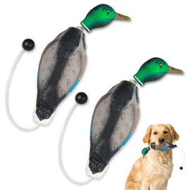 Archerest 2 Pack Dead Duck Dummy Bumper Toys for Waterfowl Hunting Retriever Dog Training, Floating Bird Dummy Trainer Outdoor Soft Durable Realistic Fowl
