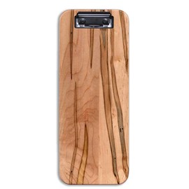 Narrow Hardwood Clipboard Solid Ambrosia Maple Wood 5.25" x 13"