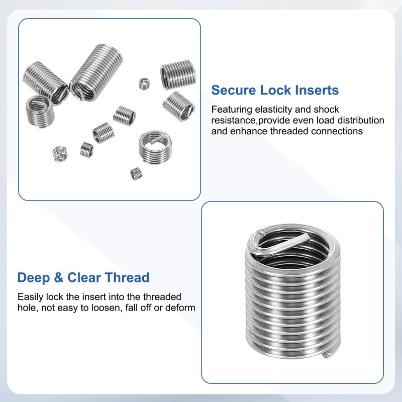 PATIKIL Wire Thread Inserts M12x1.75 Metric 2D 24mm, 20Pcs 304