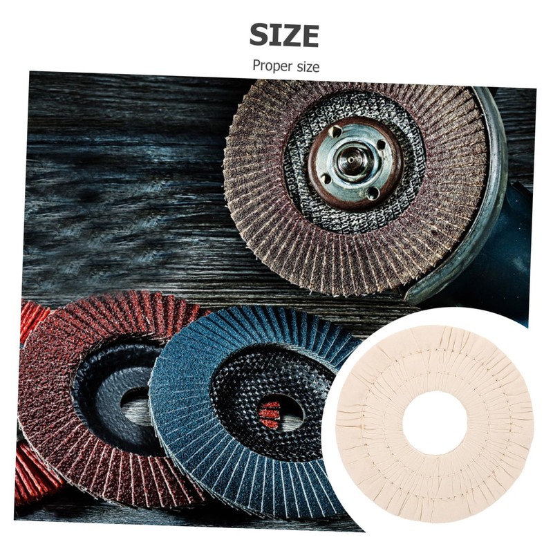 HEALLILY Buffing Wheel Cloth Replacement 5.91 Inch Non-Woven Wear-Resistant Polishing