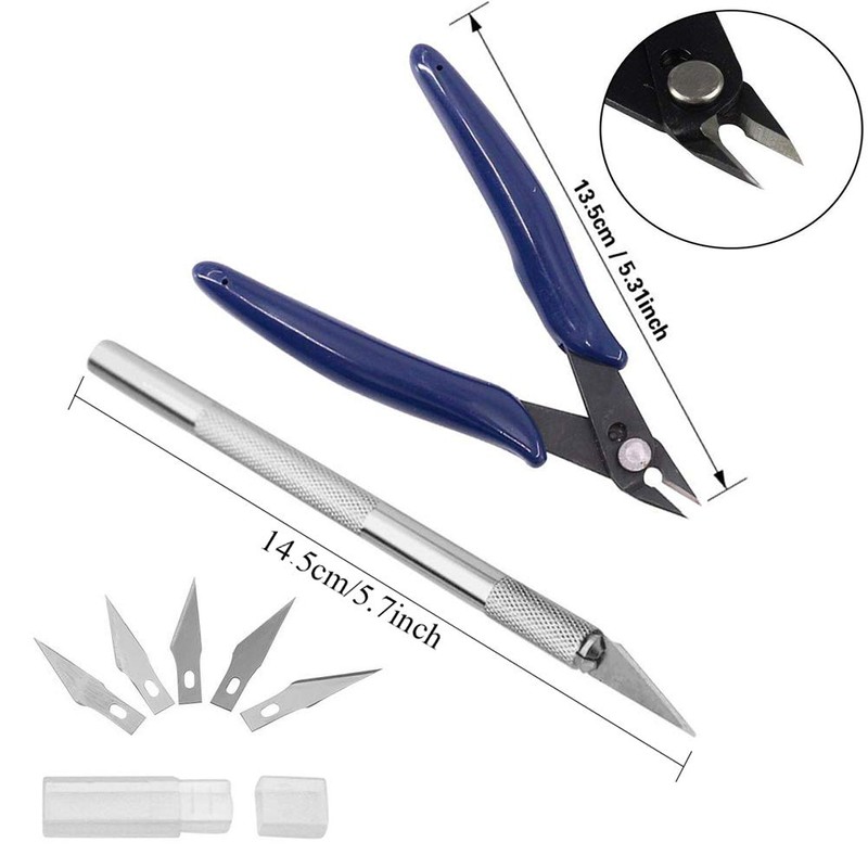 Qovydx 18Pcs Gundam Model Tools Kit Gunpla Tool Gundam Moddeler