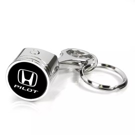 iPick Image Honda Pilot Chrome Finish Engine Piston and Rod Metal Key Chain