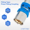 LTWFITTING Press Fitting Coupling 20 mm for Pipe Multilayer Composite