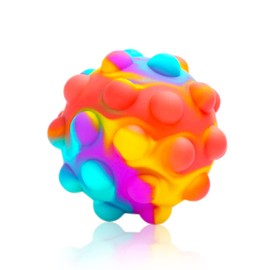 RadBizz RadBizz Push Pop Bubble Fidget Sensory Toy Ball - for Autism, Stress, Anxiety - Kids and Adults (Multicolor Ball)