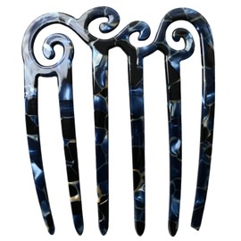 Prettyou Hair Side Comb,Strong Hold Hair Clips, for Women Bun Hair Style,Updo Hair (blue)