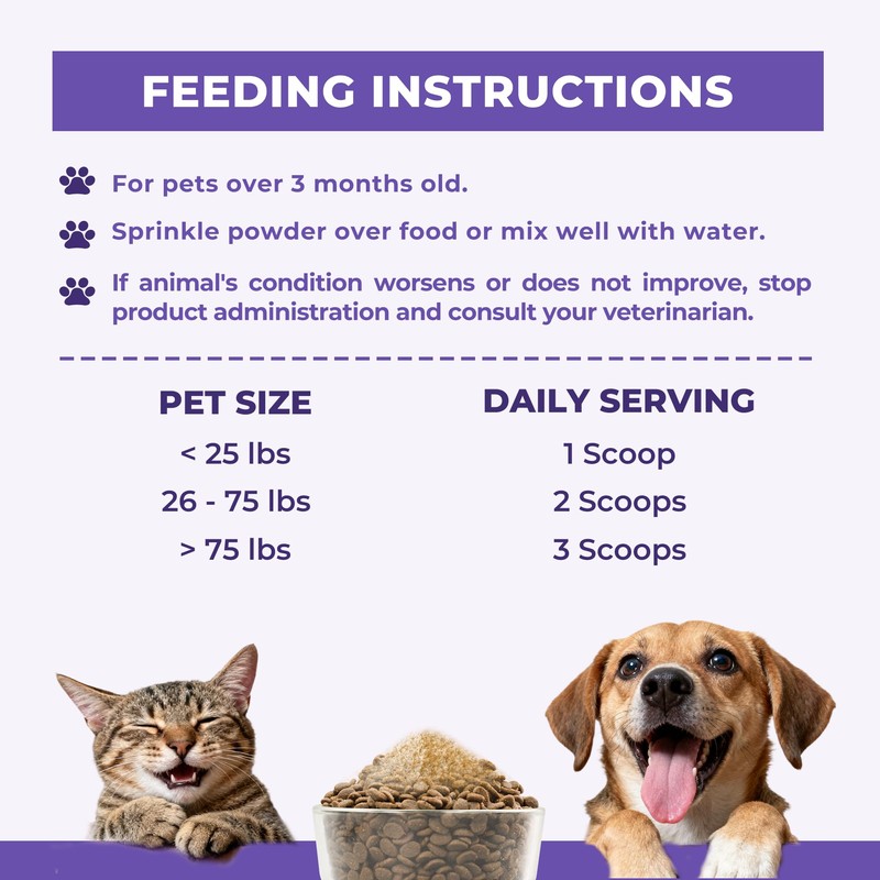 Wellix 7.05 oz Lysine Powder for Cats & Dogs, Immune
