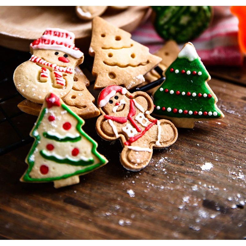 Christmas Cookie Cutter Set - Joyoldelf 5 Piece Stainless Steel