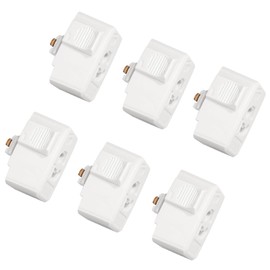 Pispoer Hanging Ceiling Body, Extracting Outlet for Lighting Rails, No Construction Required, Easy Installation, Plug for Wiring Duct Rail, Hanging Sealing, Conversion Socket, Hanging Sealing Plug, PSE Certified, White, Set of 6