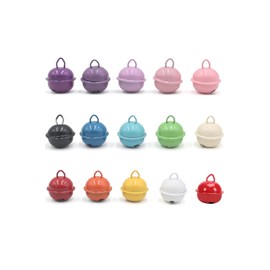 YINKE Tin Bell Colorful Ornament, Accessory Parts, Charm, Pendant, Cute, Colorful Bell, Decorative Bell, Handicrafts, Sewing DIY Material, Colorful 0.9 inches (22 mm), Set of 30, No Gemstones