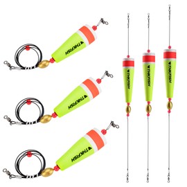 THKFISH Floats Fishing Float Fishing Floats Set Steel Leader Pike Trout Float Weighted Banging Float 4 Pieces 35 g Yellow with Wire