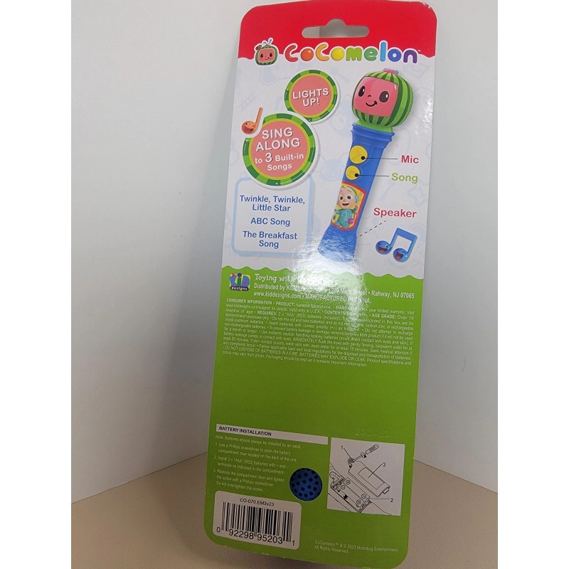 Cocomelon Toy Microphone For Kids Musical Toy For Toddlers W/