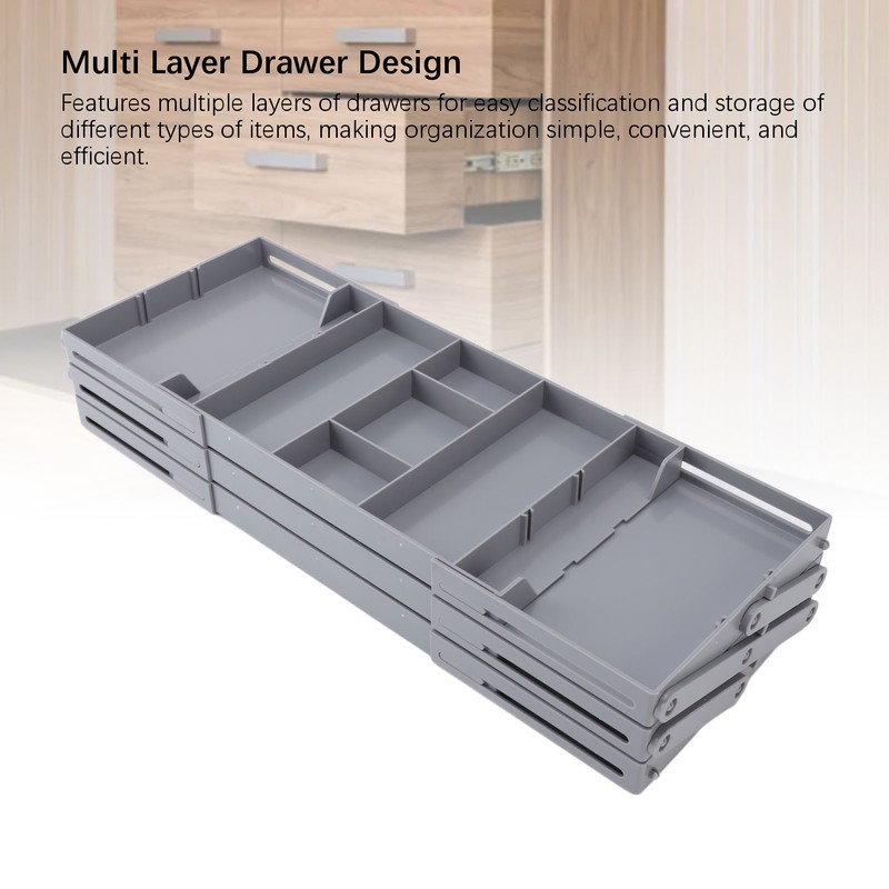 Drawer Organizer Single Row Expandable Folding Jewelry Organizer Tray Earring