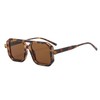 qinqilanqi-S Vintage Square Double Bridge Sunglasses Men Women 70s Flat