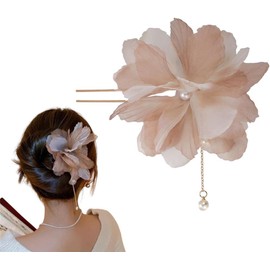 Hair pin Hair stick retro chignon Pin Traditional Classical Flower Hair Chopstick Hair Styling Accessories for Women Girls (Brown, One size)