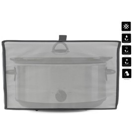 Slow Cooker Cover,Dustproof Waterproof Lid for Crock-Pot 7 Quart Oval Manual Slow Cooker(SCV700-S-BR) (Silver Grey)