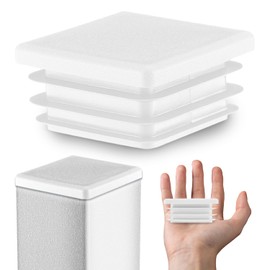 Lamellar plugs End caps for square pipe 60x60 mm 1 pcs. White RAL 9010 Plastic End Caps 6x6 cm EMFA ®