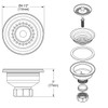Elkay LKQS35 3-1/2" Basket Strainer - Greystone