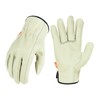 Vgo... 1 Pair Ulined Pigskin Leather Safety Work Gloves Men,Rigger