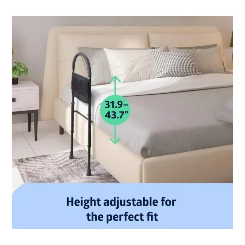 Medline Bed Assist Rail for Elderly Safety Bedside Assist Bar