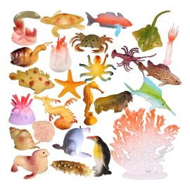 Juguetes Figuras De Animales Del Oceano 52 Piezas