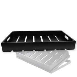 TableCraft Products CRATE11BK 1:1 Gastro Serving and Display Crate, Black Painted Wood, 20 3/4" x 12 3/4" x 2 3/4"
