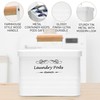 ElitaPro Modern Farmhouse Laundry Pods Container with Lid for Laundry