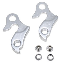 AUTUT 2 Pcs Universal Bicycle Bike Derailleur Hanger Frame Gear Tail Hook, Silver Tone