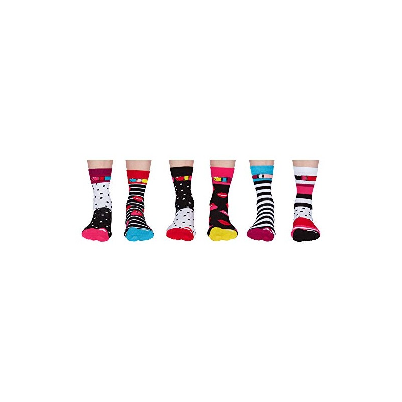 Lip Sync Lipstick Oddsocks Socks in 37-42 in Set of
