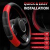NBTEPEM 6 Pcs Red Car Accessories Set, Sport Leather Steering