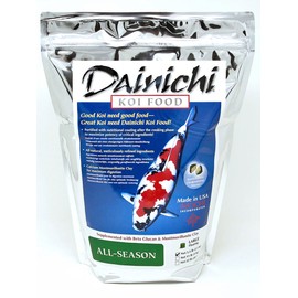 Dainichi Koi Fish Food, All-Season 5.5 lbs - Large Floating Pellets (8.5 mm) for Koi, Pond Fish and Goldfish