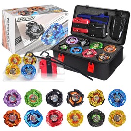 Gyro X Battling Blade Set, 12 Spinning Tops, 3 Launchers and 1 Grip with Storage Box, Kids Toys Birthday Gift Ideal for 6+ Years Old Boys