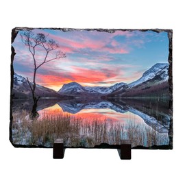 Precision Designs Rectangle Photo Slate with Stand 15cm x 10cm Your Photo on a Slate